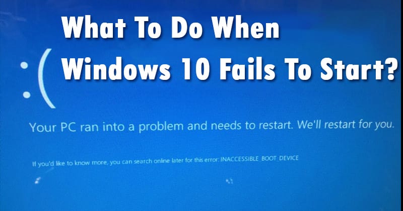 Что делать, если Windows 10 Не запускается