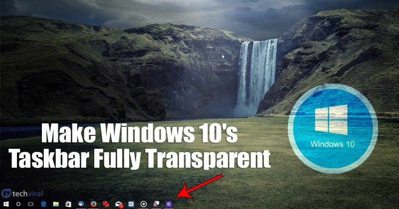 Как сделать Windows Панель задач 10 полностью прозрачна