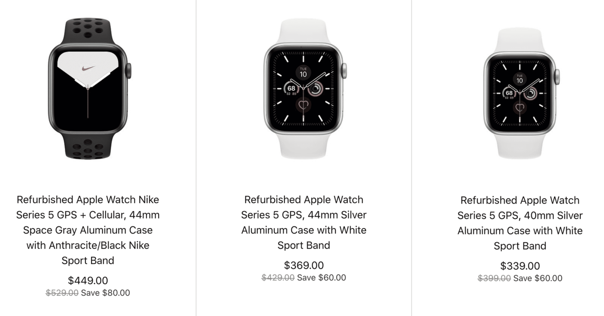 Apple Series 5 Watches