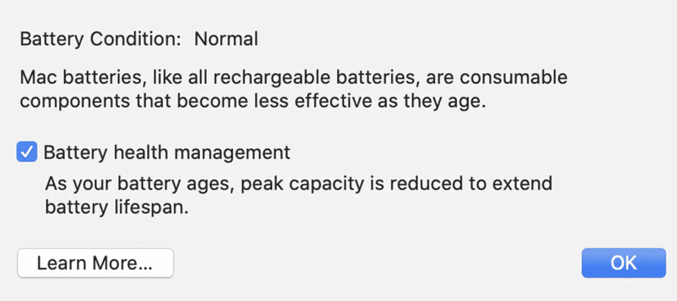 Battery Health Management