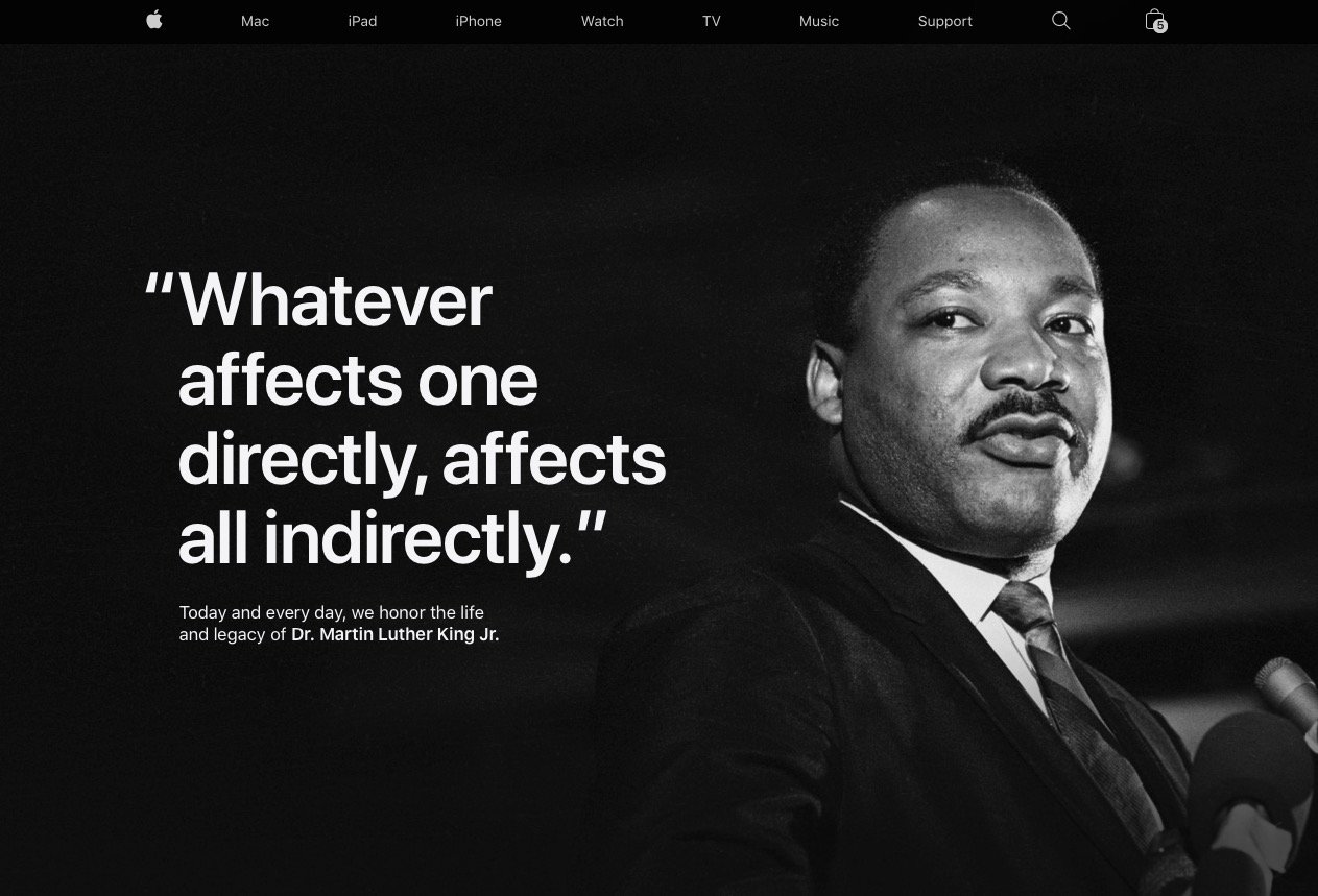 Apple and Cook Commemorate MLK Day