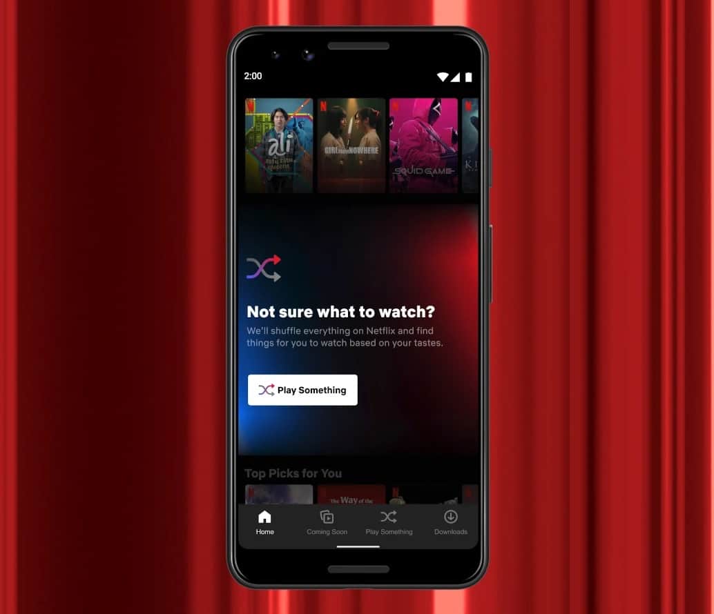 Netflix выпускает Play Something на Android
