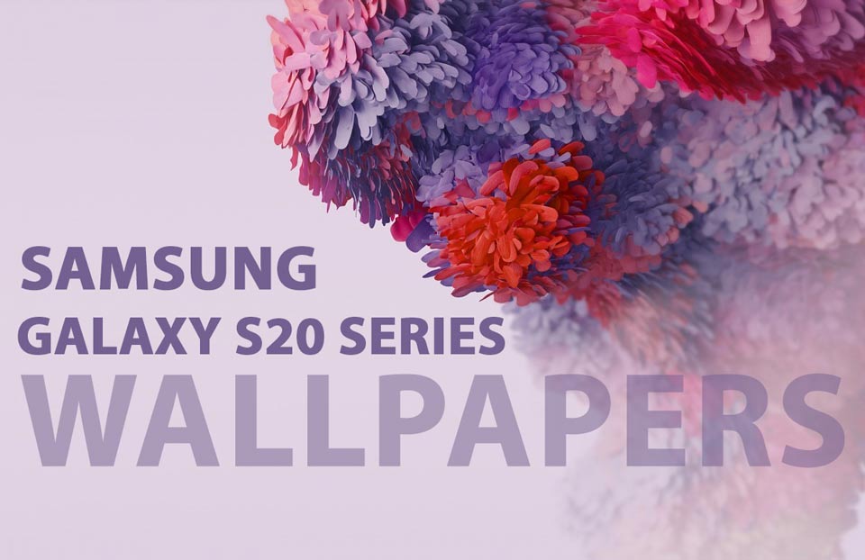 Samsung Galaxy Утечка обоев S20 изображена в четырех цветовых вариантах