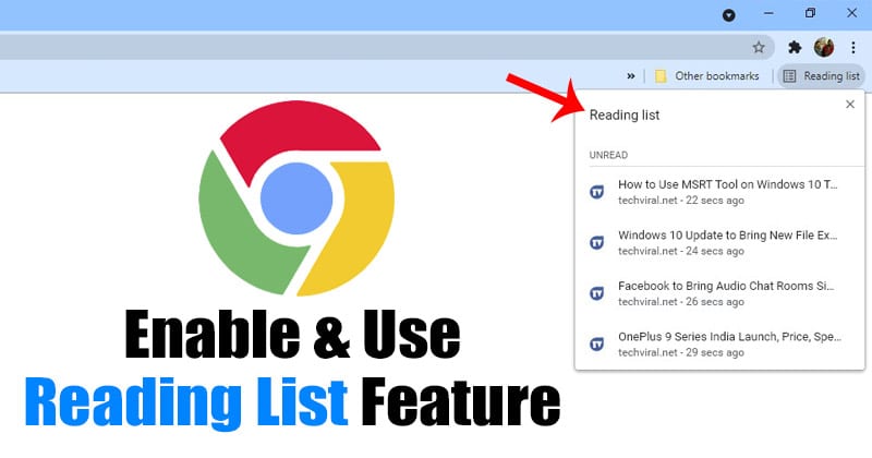 Как включить & amp;  Использовать список чтения в браузере Google Chrome