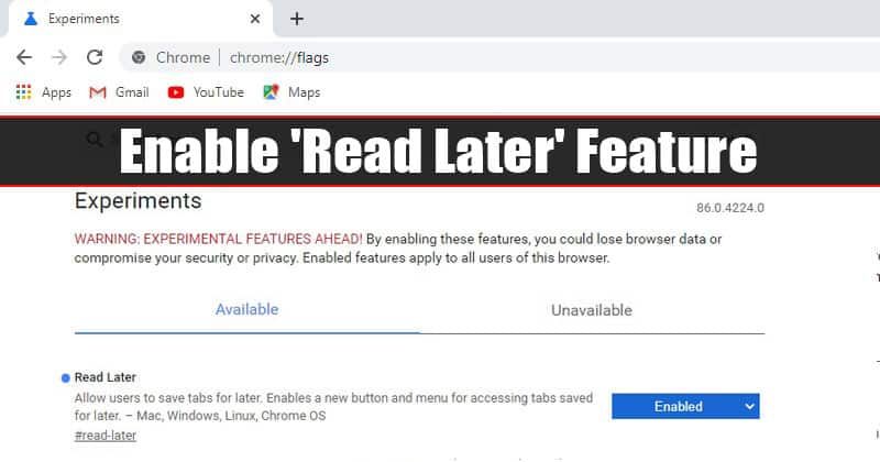 Как включить функцию «Прочитать позже» в браузере Chrome