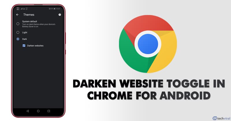 Как добавить переключатель Darken Website в Chrome для Android