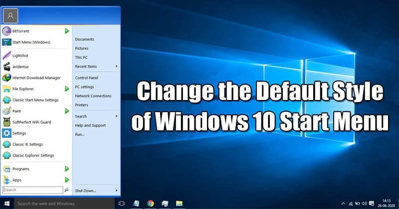 Как изменить стиль по умолчанию Windows 10 Меню Пуск