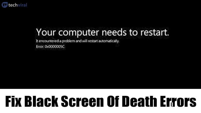 Как исправить ошибку черного экрана смерти на Windows 10