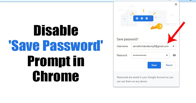 Как отключить запрос «Сохранить пароли» в браузере Google Chrome