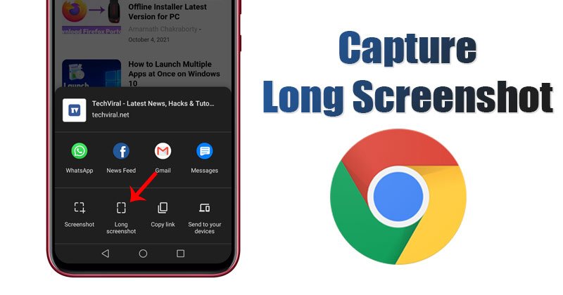 Как сделать длинный снимок экрана в Chrome для Android