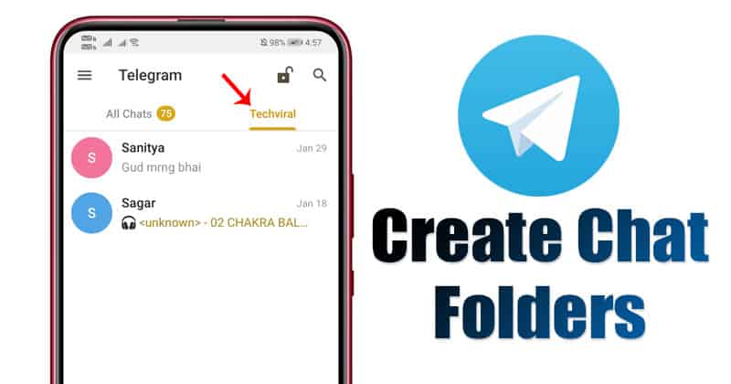 Как создать папки чата в Telegram для Android