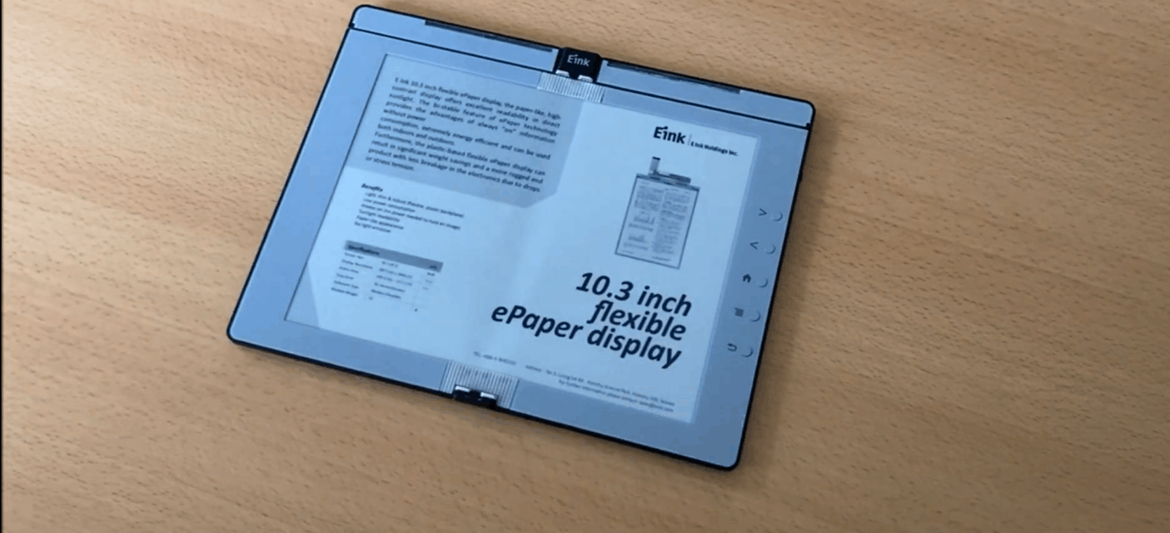 Складная электронная книга E Ink Prototype показана на видео