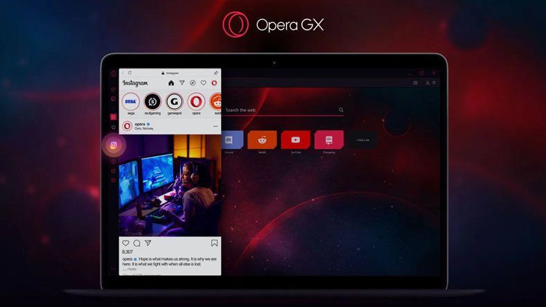 Встроен в Opera GX Instagram Поддержка прибыла