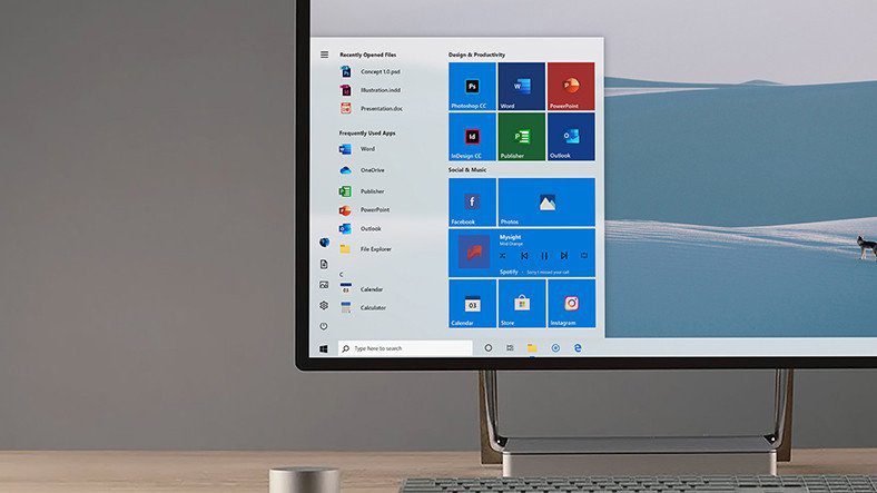 Запрос Windows 10-е обновленное меню «Пуск»