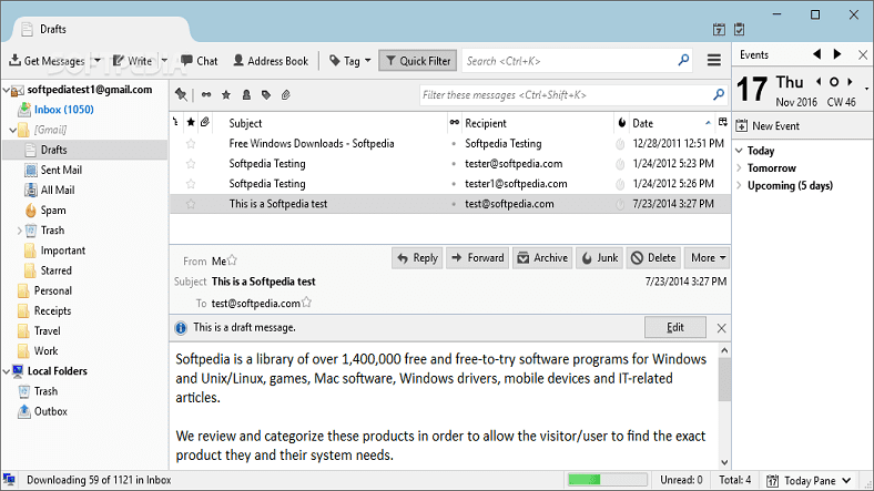 Выпущен Mozilla Thunderbird 60.4.0 (стабильная версия)