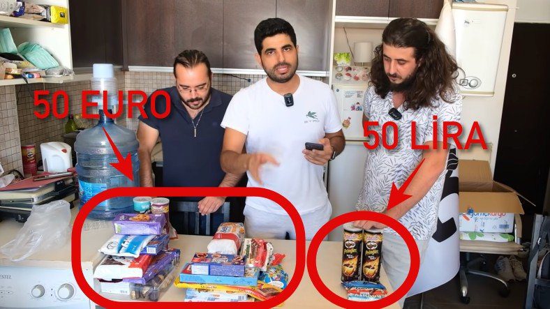 Вирусное видео, сравнивающее 50 евро и 50 турецких лир