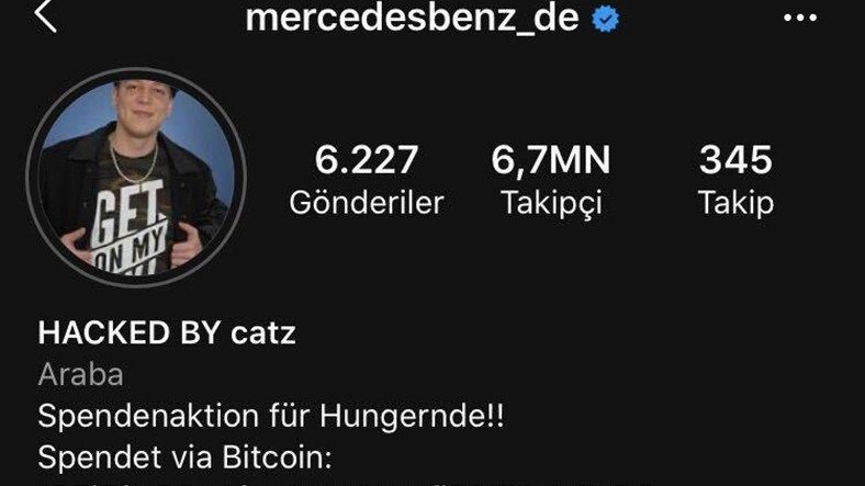 Изображение Mercedes-Benz Германия Instagram Аккаунт взломан
