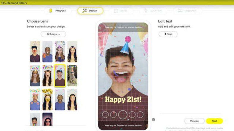 Индивидуальный дизайн линз дополненной реальности с помощью нового инструмента Snapchat