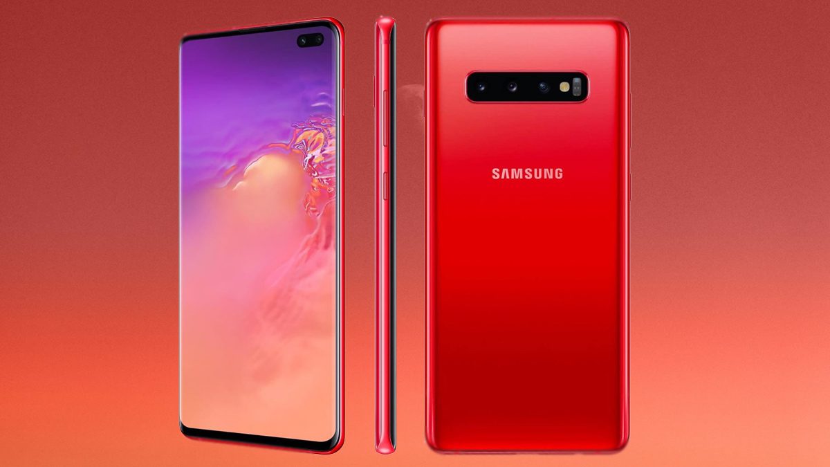 Вариант кардинального красного цвета от Samsung Galaxy С10, Galaxy S10 Plus анонсирован