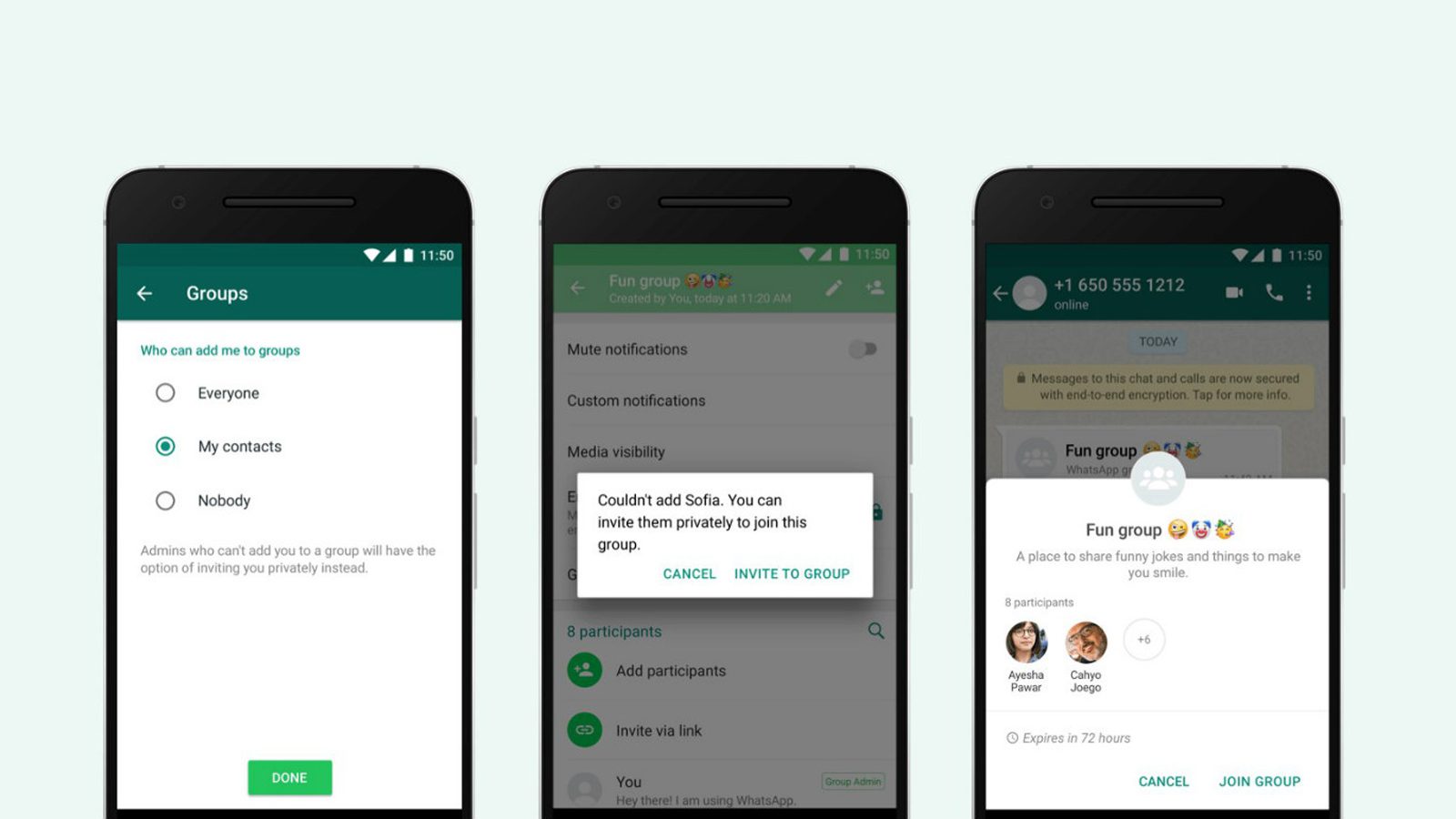 Настройки конфиденциальности WhatsApp помогут вам решить, кто может добавлять вас в группы
