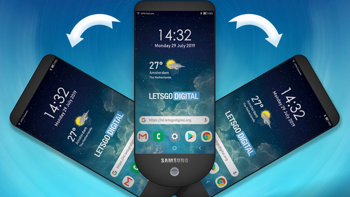 Новый телефон Samsung имеет три выдвижных экрана