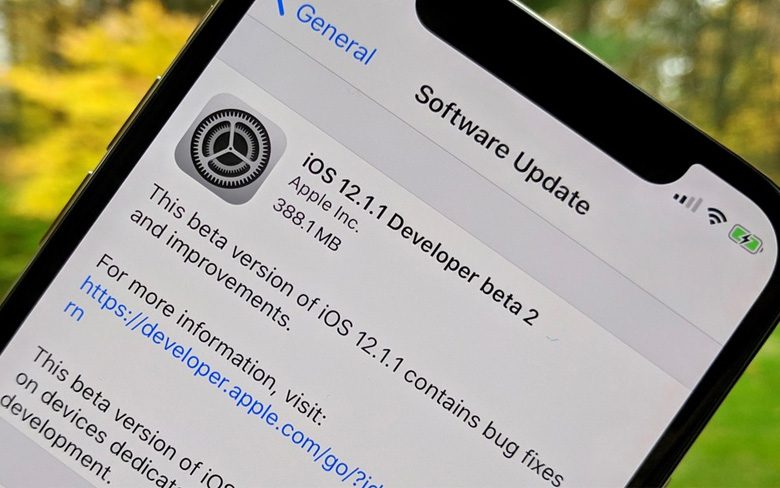 Apple Выпускает вторую бета-версию iOS 12.1.1 для разработчиков