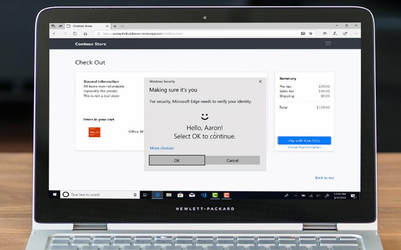 Microsoft Edge обеспечивает безопасный вход без пароля и веб-аутентификацию