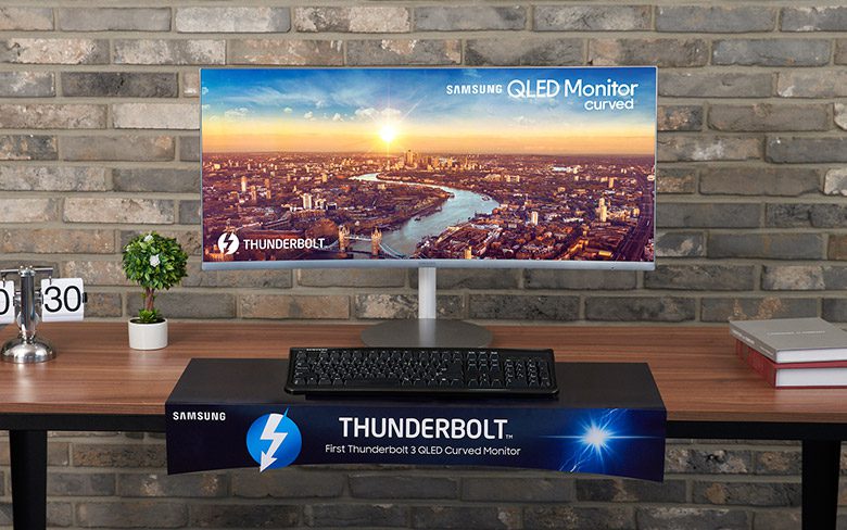 Samsung выпускает изогнутые мониторы QLED с первым в мире интерфейсом Thunderbolt 3