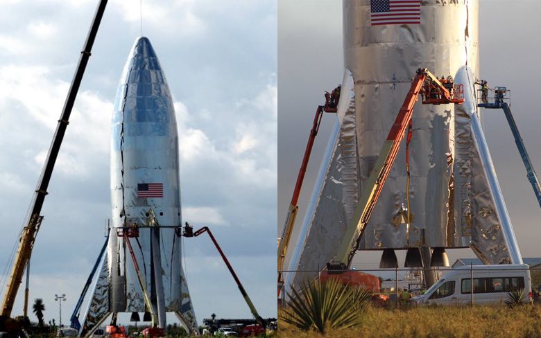Хоппер: Тестовая версия космического корабля Spacex выглядит как «жидкое серебро»